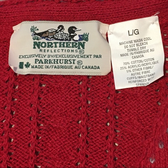 Vintage Cranberry Cat Snowflake Cardigan cotton - Picture 15 of 16